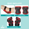 Set 6 Equipo De Protección Para Patinar, Bicicleta Patineta Rojo