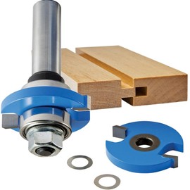 Rockler Tongue and Groove Router Bit, 3/8" Cutter Width X 1/4" Cutter Height, 1/4" Shank