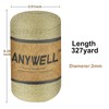 ANYWELL Khaki Macrame Cord 2mm x327yards, Cotton Cord, Macrame Rope,