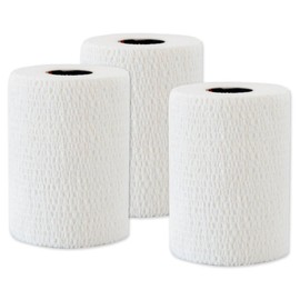 d3 Light Rip EAB Spandex Bandage Hand-Tearable Extra Wide White 100mm x 7m (3 Rolls) Knee, Shoulder & Elbow Rugby Lineout Lifting Tape & Weightlifting Joint Strapping