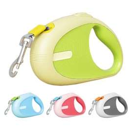 MONIWOLLY Dog Leash, Simple One-Handed, Anti-Slip Handle, 360° Tangle-Free, Telescopic Leash, Pause and Lock, Suitable for Small and Medium Dogs, Can Be Used for Cats, Load Capacity 154.3 lbs (70 kg),