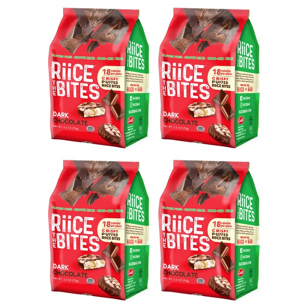 RiiCE THE BITES Puffed Brown Rice Bites Pack of 4