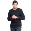 INTI ALPACA Thick Handmade Sweater for Men in Black Alpaca