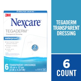 Nexcare™ Tegaderm™ Transparent Dressing H1626-06-CA, Waterproof, 4 in x 4 3/4 in (10 cm x 12 cm), 6/Pack
