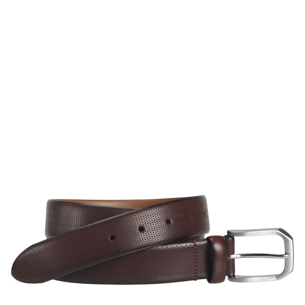 Johnston & Murphy Men's Micro Perf Belt, Burgundy, 40 US