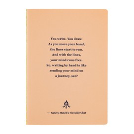 Fireside Chat Note Ruled (B6) Notebook, Ruled 0.3 inch (7 mm), 80 Pages, Notebook Accessory