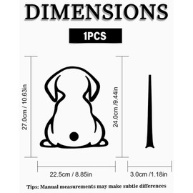 KGDUYC 1pcs Dog Car Rear Wiper Sticker White Dog Moving Tail Sticker Set of 2 Size: 29.5cm x 26cm