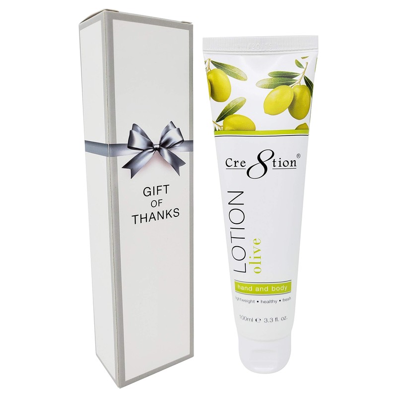 Cre8tion Premium Hand and Body Lotion, Made in Korea (Olive)