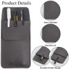 CALFOVERA 3 Pieces 3 Colours Pen Bag Made of PU