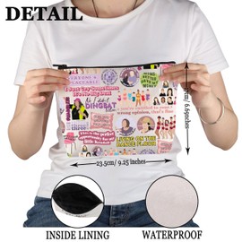 PWHAOO Dance Quotes Makeup Bag - Multicolor, Zipper Closure, Women's Cosmetic Bag, Perfect for Travel, Gift for Dance Enthusiasts