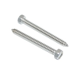 Hexagon Tapping Screws 8 x 25 Pack of 6 Stainless Steel A2 / V2A Key Screws - DIN 7976 / ISO 1479 - Rustproof - Form C