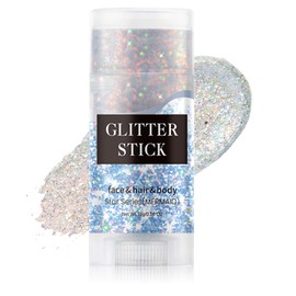 Mermaid Body & Face Glitter Stick,【Lightweight】【Long-Lasting】【Sparkling】 for Face Body Hair Eye Lip, Waterproof Festival Rave Accessories Makeup for Women (07# Mermaid)