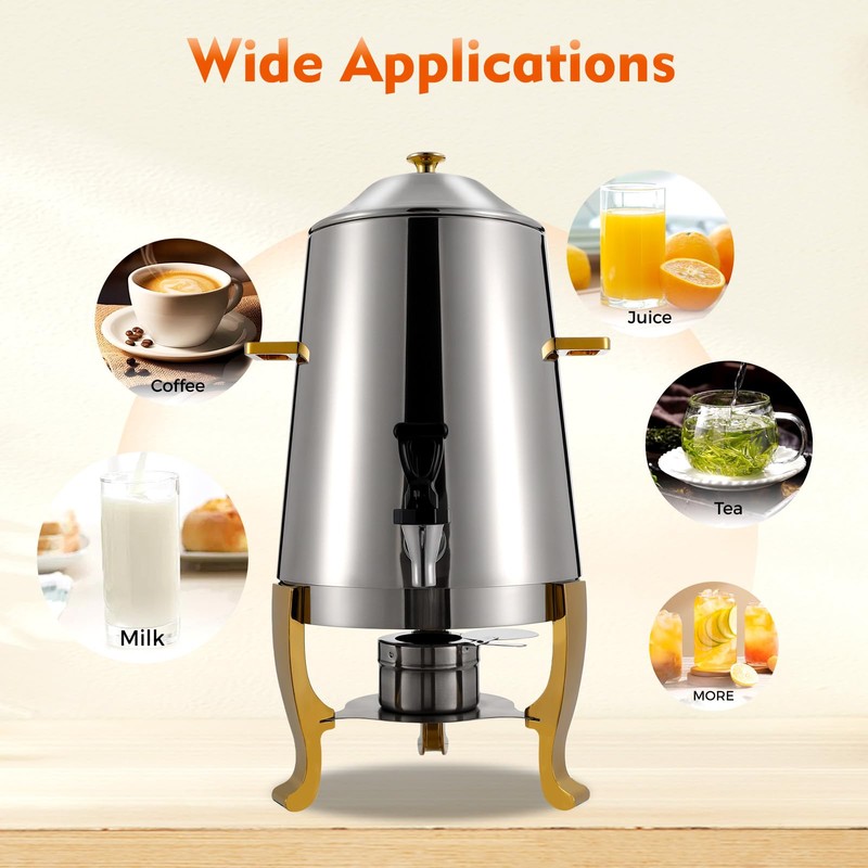 3.5 Gallon Hot Beverage Dispenser,Stainless Steel Coffee Urn Electric Hot