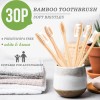 Navona 30PCS Bamboo Toothbrushes,B