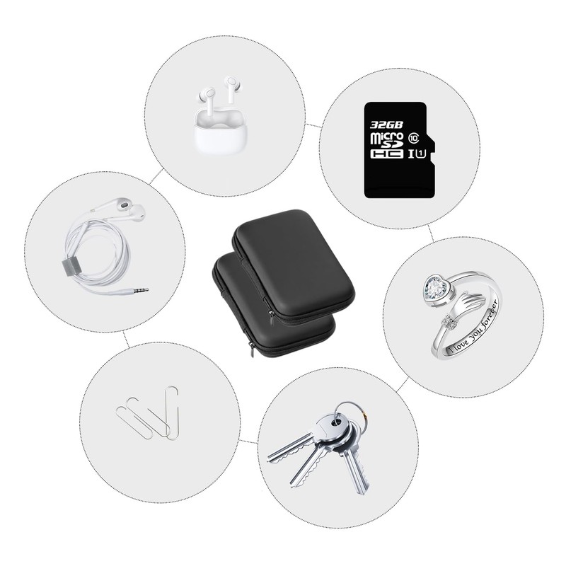 2 Pieces Headphone Storage Bag, Headphone Carrying Case, Eva Storage