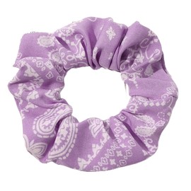 Scrunchie Lilac Paisley Scarf Hair Band Elastic Ponytail Tie Soft Colourful Funny Cute Girl Women Dress Up
