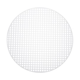 MECCANIXITY 10pcs 7" Plastic Mesh Canvas Sheet 6 Count Round Needlepoint Blank Canvas for Embroidery Knit Crochet Acrylic Yarn Crafting, White