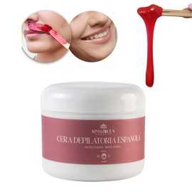 APIGREEN - CERA DEPILATORIA ESPAÑOLA PARA DEPILAR PIEL SENSIBLE | ROSTRO | BIKINI | BARBA | PIERNAS | 120G - FRESAS | DEPILA SIN DOLOR | EFICAZ EN TODO TIPO DE VELLO (fresas)