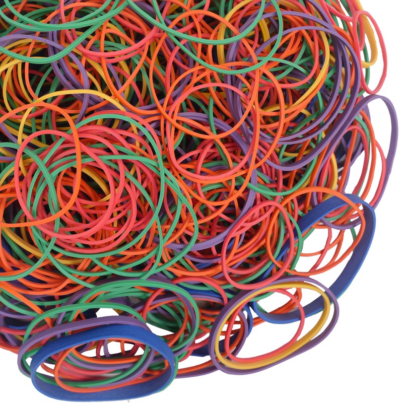 Rubber Bands Assorted Size 0.4bl Colourful Rubber Bands Office Supplies