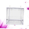 CIYODO Acrylic Transparent Bird Feeder with Removable Tray Large S
