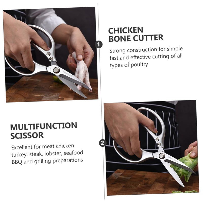 Alipis Ergonomic Metal Scissors Kitchen Shears Set Stainless Steel Shears
