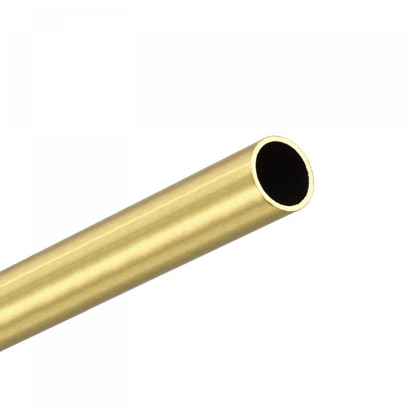 sourcing map Brass Round Pipe 12 mm OD 1 mm