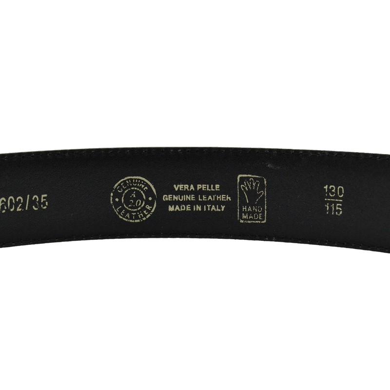 Conte Massimo Men's Genuine Leather Belt with Stitching, black