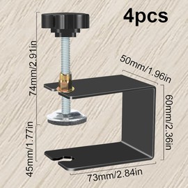 FUNNTY 4 Pcs Universal C Clamp Cabinet Installation Clamps,Drawer Front Installation Clamps,Drawer Fixing Clip Cabinet Clamps Flexible Drill Hole Guide Position Tools for Installing Cabinets