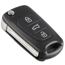 HooRLZ Hyundai Key Fob Cover Replacement For Hyundai I20 I30 I35 Ix20 Ix35 Spare, Kia Ceed Rio Picanto Sportage Sorento Venga Remote Car Key Cover Case, 3 Button Kia Key, Hyundai I20 I30 Key Fob
