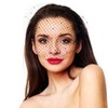 Black Veil for Woman 1920s Fascinator Mesh Veil Headband Women