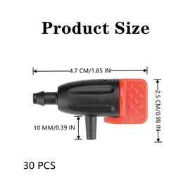 Zhouocea 30 PCS Drip Irrigation Parts Garden Irrigation Dripper Adjustable Drip Irrigation Emitters Drip Emitters Outdoor for Succulents Plants Lawn Flower Irrigation System Indoor & Outdoor