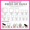 Short Square Press on Toes Nails, Hot Pink False Toe