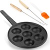 WUWEOT Cast Iron Aebleskiver Pan, 2" Ebelskiver Pan Banh Khot
