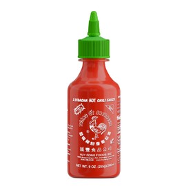 Huy Fong Sriracha, 9 OZ Original Flavor Hot Chili Sriracha, 9 Onuce Spicy Flavor Sriracha Chili Hot Sauce W/Chili Pepper, Pack of 2