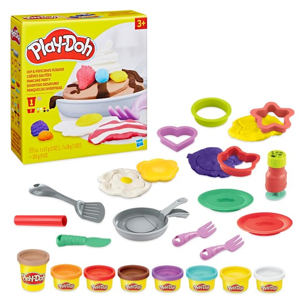Play-Doh Kitchen Creations Flip 'n Pancakes Set with 14 Accessories
