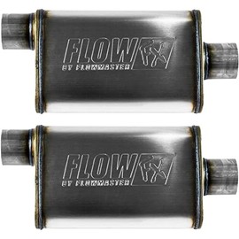 Flowmaster 71226 FlowFX Muffler 409S 2.5 inch Offset In / 2.5" Center Out by MAPerformance - (2 Pack)