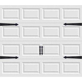 Merhoff & Larkin Magnetic Garage Door Handles | Decorative Faux Hinges Hardware Kit | Six Piece Black Accessories Set | Decor Accents That Give a Beautiful Design and are Easy to Install