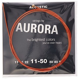 Aurora Strings AUR.NTRO.ORN.A11 Acoustic Strings 11, Med/Light, Nitro Orange