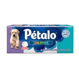 Pétalo Colores Servilletas, Paquete con 350 Piezas de Hojas Sencillas, Gran Tamaño, Resistencia y Absorción