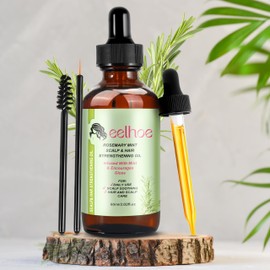 Organic Rosemary 0il for Hair Growth Pure Essential Oil for Dry Damage Hair Dandruff Scalp Treatment Hair Loss Eyelashes Eyebrows Hair Care