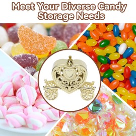 Pumpkin Carriage Candy Boxes, Gift Boxes Cupcake Boxes 12Pcs Candy Holder Cute Candy Case Container Fillable Candy Containers Party Favors for Weddings Baby Shower(Gold)