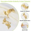 UFURMATE Gold Curtain Tiebacks, 6Pcs Metal Double Butterfly Drapery Holdbacks