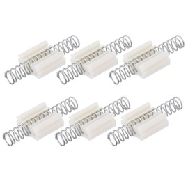 uxcell Bifold Door Hardware, 6-Pack Bi-fold Door Slide Guide, Bifold Closet Door Hardware Repair Part Kit for Sliding Wardrobe Doors Folding Door, Silver