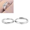 1 Pair Couple Rings Silver Men Women Finger Ring Accessory