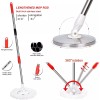 360° Spin Mop and Bucket w/wringer Set +2 Microfiber Refills