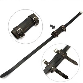 Medieval Two-Buckle Sword Cover Leather Holster with Adjustable Belt Rapier Scabbard Holder Belt,A1