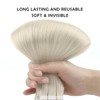 Sassina Invisible Tape-In Remy Hair Extensions, White Blonde, Thick Tape-In