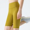 Women's Lightweight Mid-Thigh Yoga Biker Shorts Leggings Yellow/M