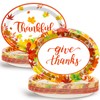 50PCS Thanksgiving Oval Paper Plates Large 11” Disposable Fall Party