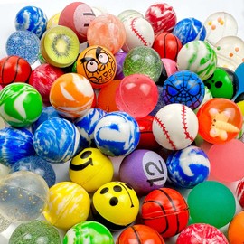 Bouncy Balls Children's Birthday, 100 Pieces Bouncy Balls, 33 mm Bouncy Balls for Children, Reusable Bouncy Balls for Children for Students and Children, Party Gifts, Birthday Surprises Classroom